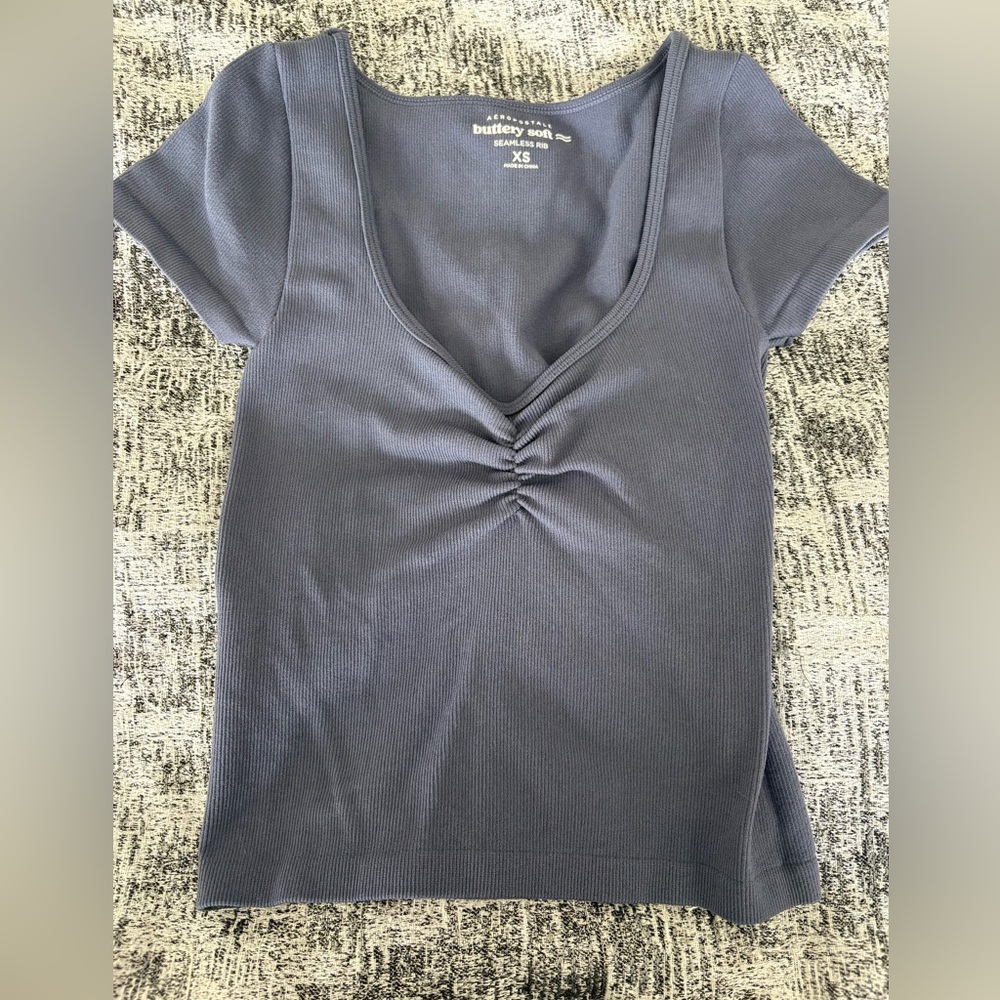 Aeropostale Buttery Soft Seamless Ribbed T-Shirt Size XS